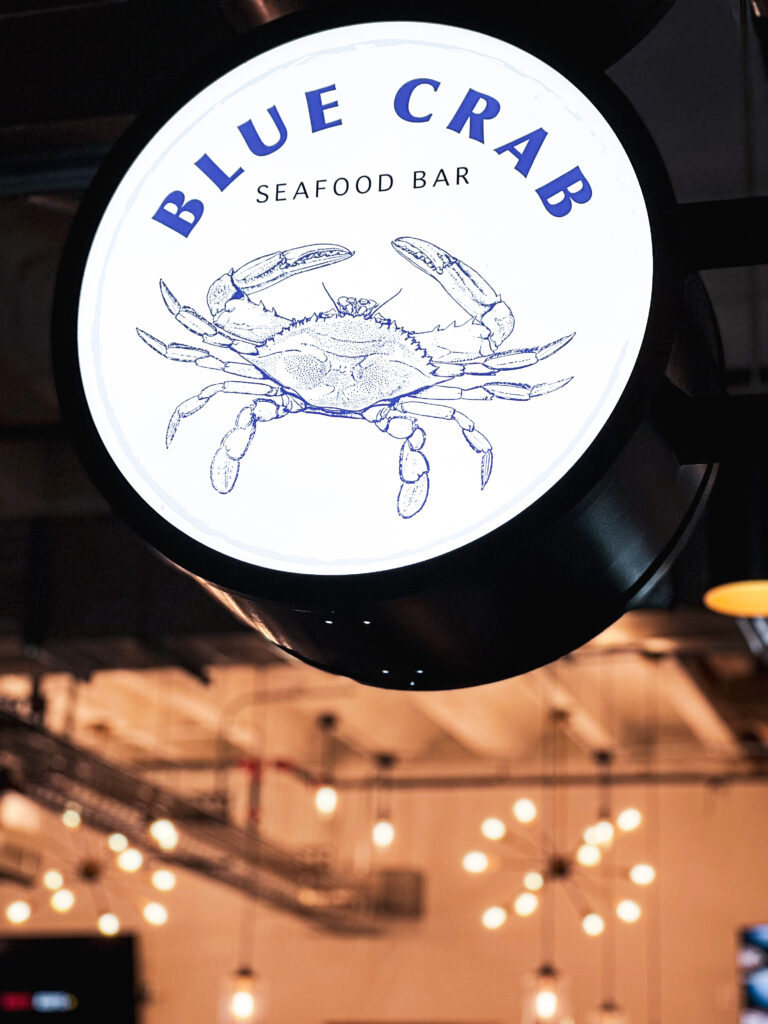 Blue Crab Seafood Bar Sign Winston Salem