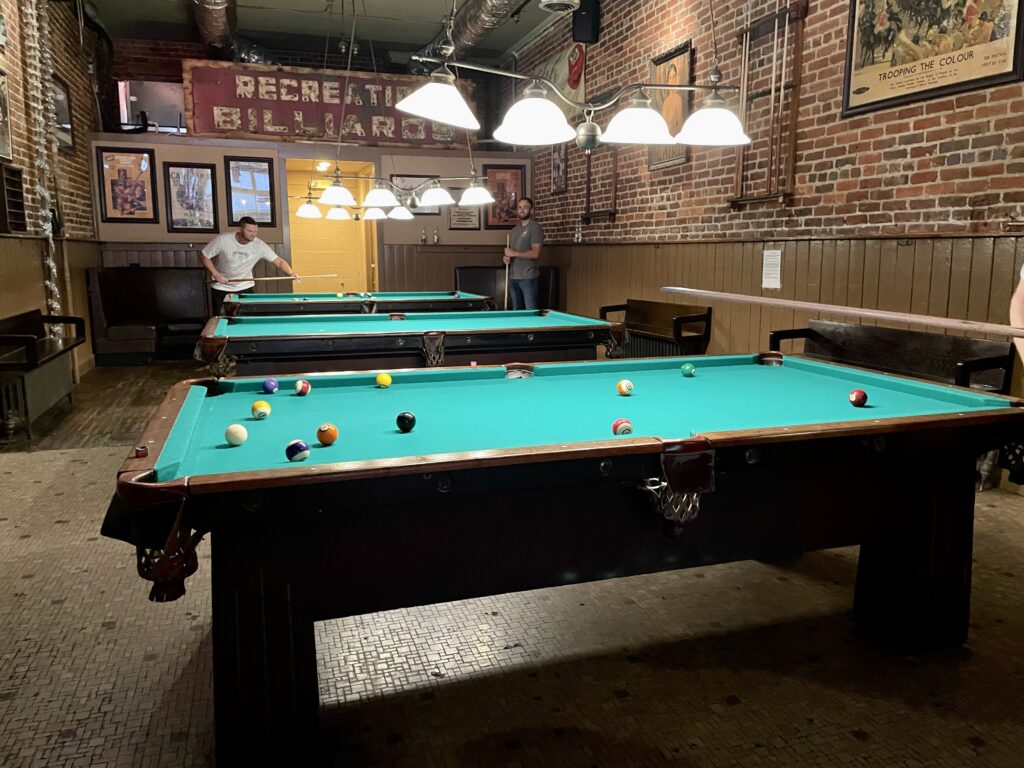 Pool table at bar in winston-salem