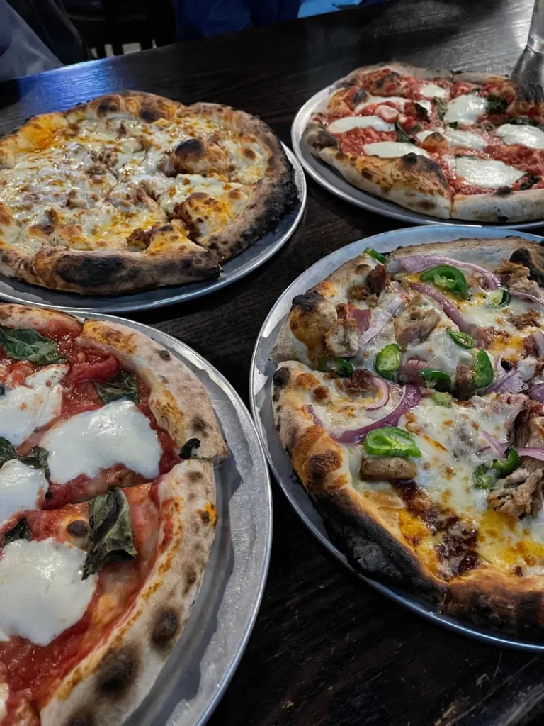 Tanglewood Pizza Company several pizzas